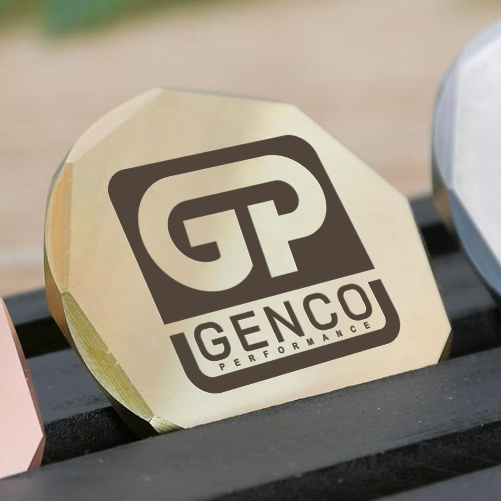 Genco Custom Laser Engraved Golf Ball Marker - Bevelled Milled Edge Golf Ball Markers - Fully Customizable with Custom Logos and Texts- Perfect Golf Accessories for Men