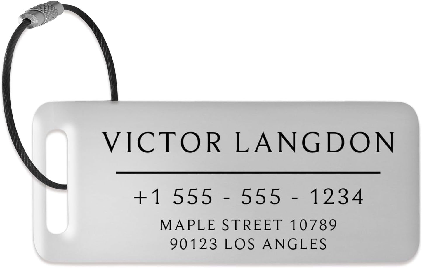Personalized Luggage Tags for Suitcases - Stainless Steel Custom Luggage Tags for Backpacks & Bags, Sturdy, Waterproof & Heavy Duty (Silver / 3" x 1.25")
