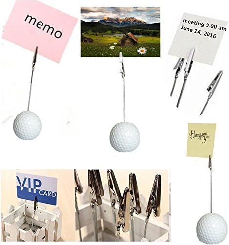 Golf Ball Shaped Table Number Holder Name Place Card Holder Memo Clip Holder Stand Note Holder Pictures Card Paper Menu Clip