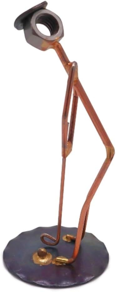 Golf Putt Man Collectible Handmade Metal Art Figurine, Desk Accessories, Trophy, Boss Gift, Office Décor, Business Professional, Golfing