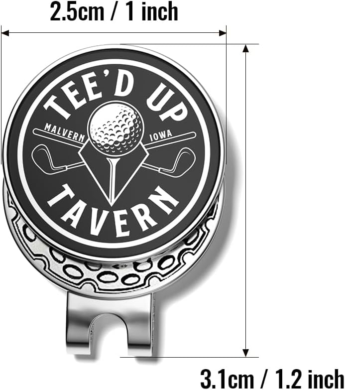 2 Custom Golf Ball Markers with Hat Clips, Print with Your Photo and Text, Unique Golf Present, Accessories Sets for Men Women Golfer