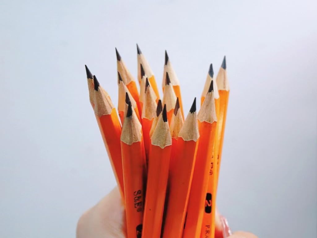 S & E TEACHER'S EDITION 610Pcs Wood Pencils Half Pencils with Eraser Top, Golf, Classroom, Pew Wood-cased #2 HB, Hexagon, 610/Box.