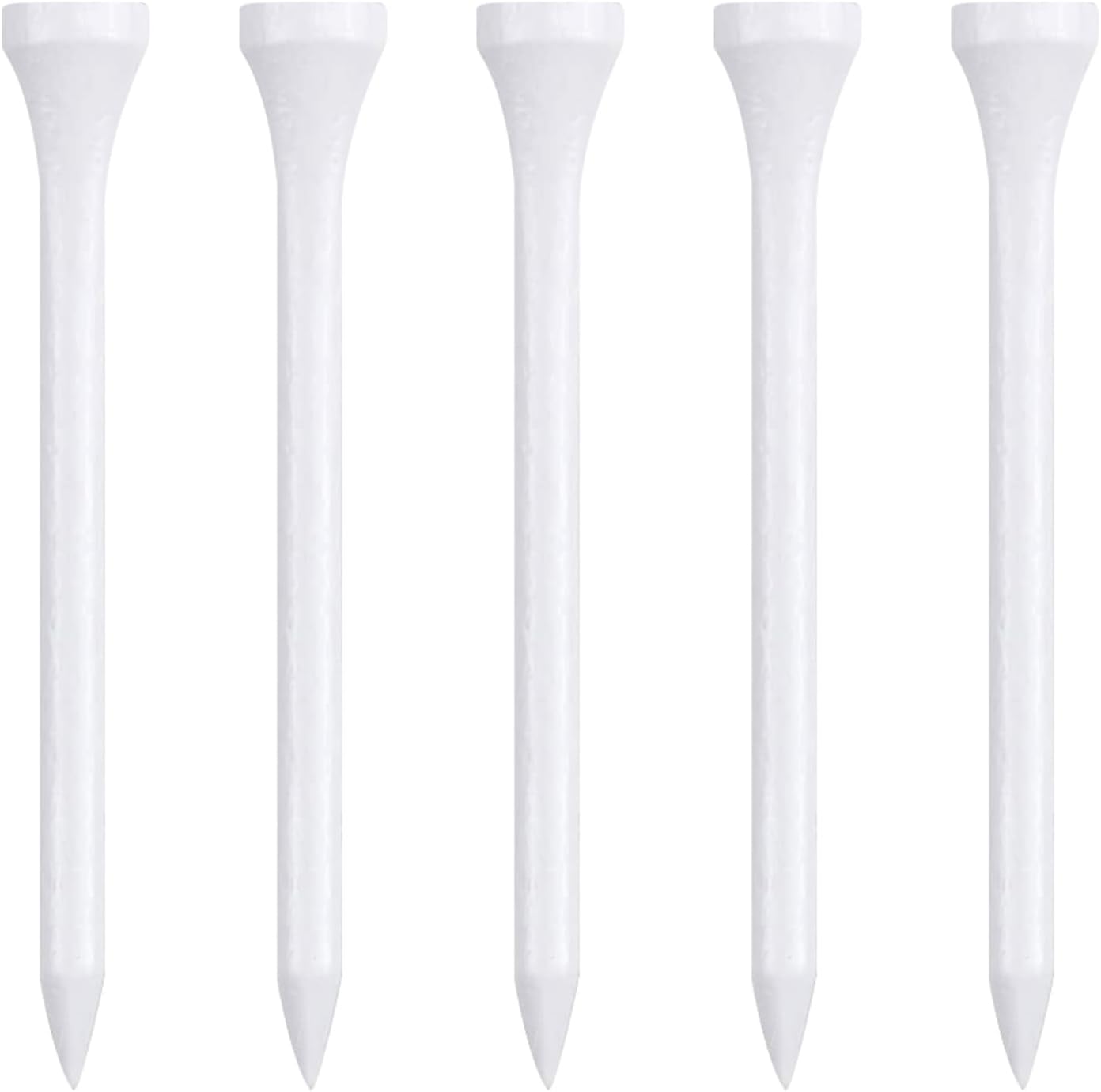 Wooden Golf Tees 3-1/4", 2-3/4", 1-1/2" Available,100 Count (Natural Color, White, Black, Blue, Red, Pink)