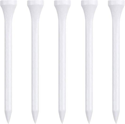 Wooden Golf Tees 3-1/4", 2-3/4", 1-1/2" Available,100 Count (Natural Color, White, Black, Blue, Red, Pink)