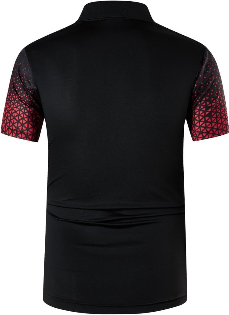 jeansian Men's Sport Outdoor Quick Dry Fit Short Sleeves Polo Tee Shirt Tshirt T-Shirt Tops Golf Tennis Bowling LSL195