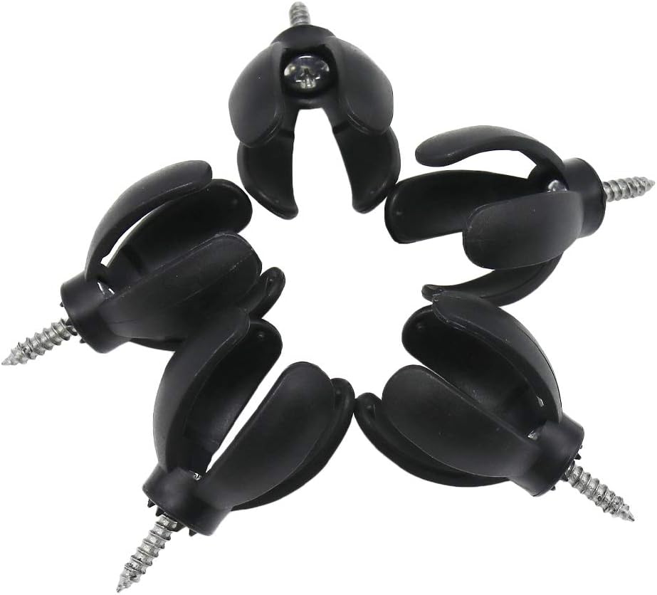 HISTAR 5Pcs Golf Ball Pick Up Retriever Putter Grip Finger Rubber Picker Tool Black