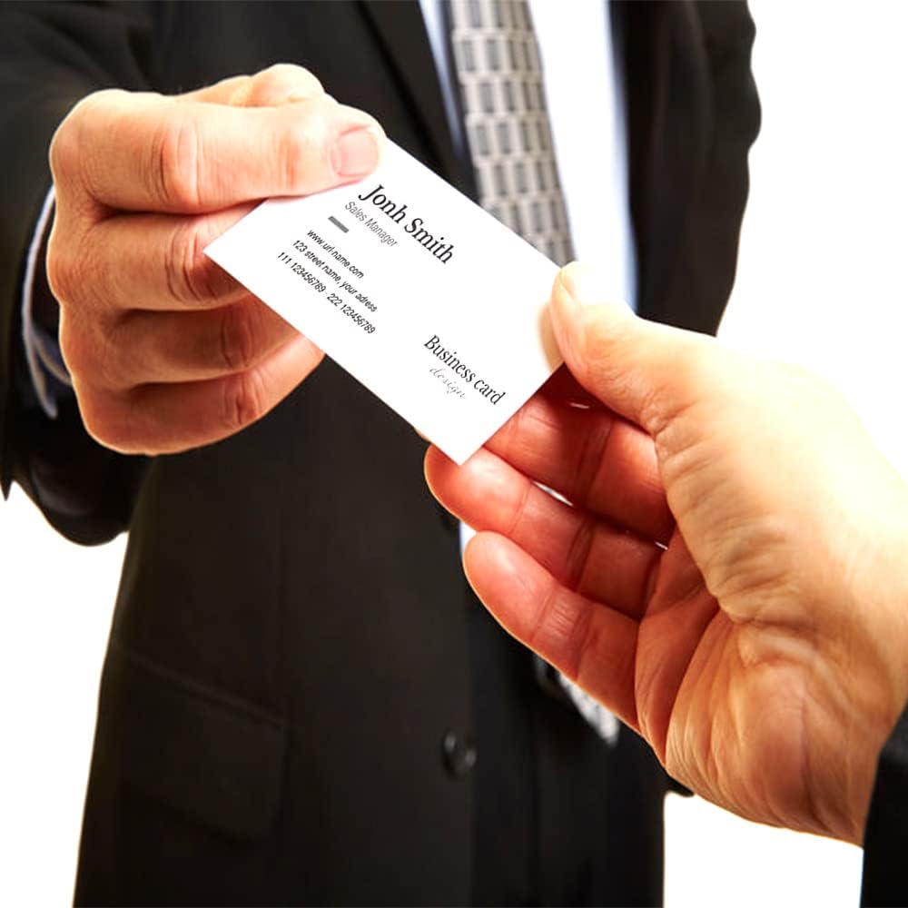 1000Pcs Custom Business Cards Add Photo/Text/LOGO Personalized Business Cardsfor Small Business 300gsm Matte Paper Front & Back Sides Printed 3.5" x 2"