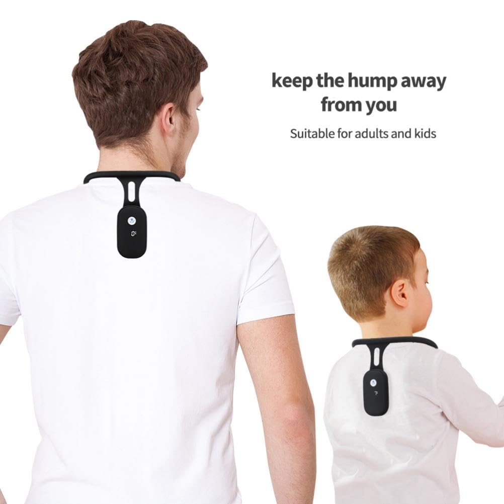 Intelligent Posture Corrector and Trainer for Back, Hanging Neck Trainer Rechargeable Silicone Automatic Induction Smart Posture Corrector for Women Men,Neck Back Brace