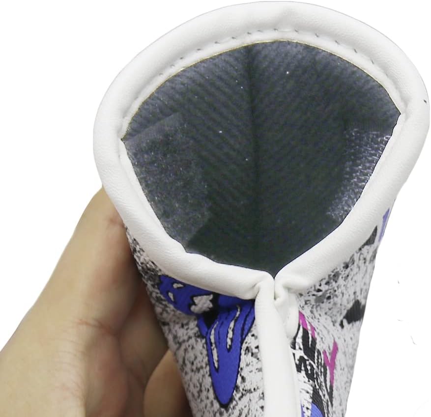 SEACLOUD 10pcs Golf Iron Head Cover UK Flag Putter Cover with Magnetic Closure Golf Club Headcover Blue