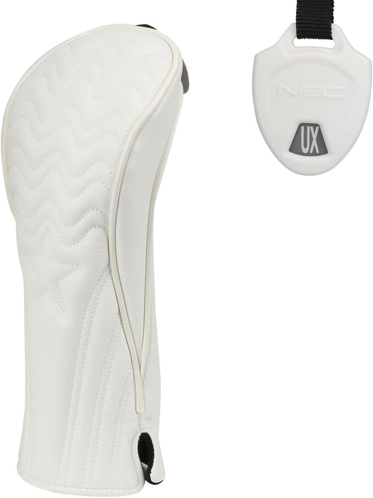 4pcs or 1pc Golf Club Head Covers for Woods, Driver, Fairway, Hybrid – Premium PU Leather with Interchangeable Tags & Magnetic Blade and Mallet Putter Covers