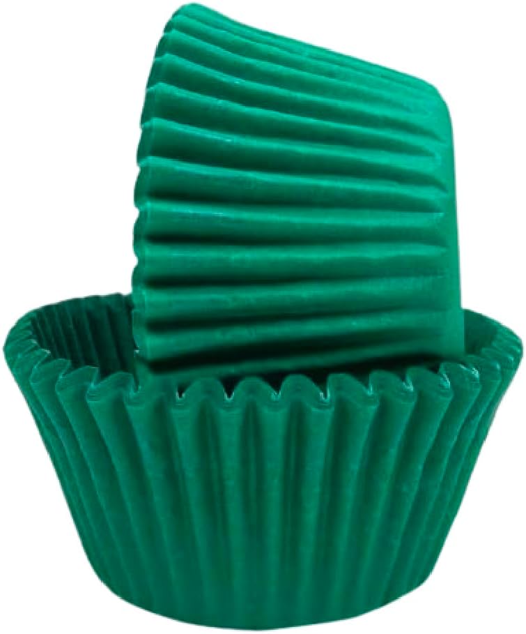 Regency Wraps Greaseproof Professional Grade Baking Cups, Pack of 40, Standard Liners, Green Solid, for Cupcakes, Muffins, Candy, Non Stick