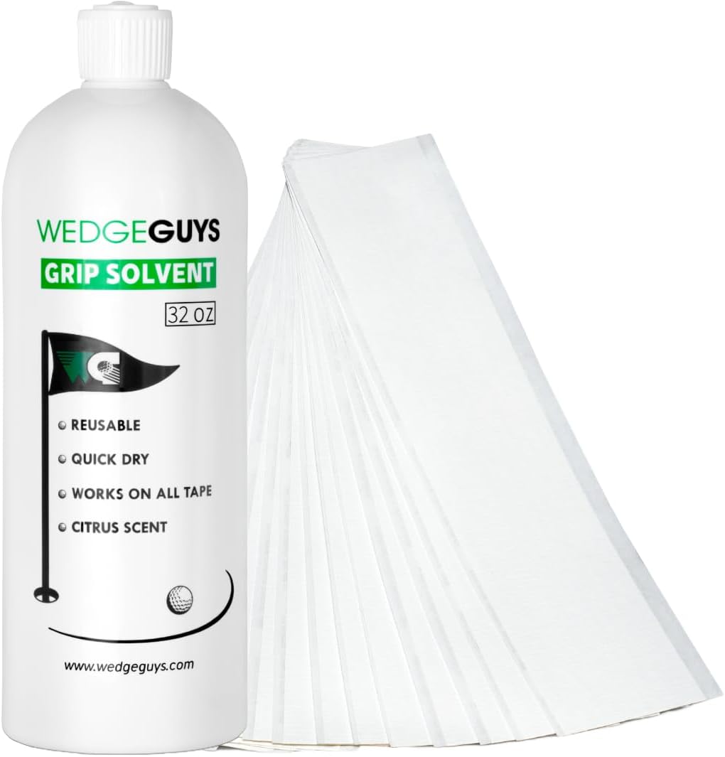 Wedge Guys Professional Golf Grip Tape Solvent for Regripping Golf Clubs | Golf Grip Solvent Solution for Easy Regripping and Golf Club Repair |