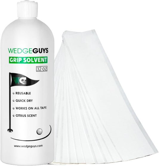 Wedge Guys Professional Golf Grip Tape Solvent for Regripping Golf Clubs | Golf Grip Solvent Solution for Easy Regripping and Golf Club Repair |