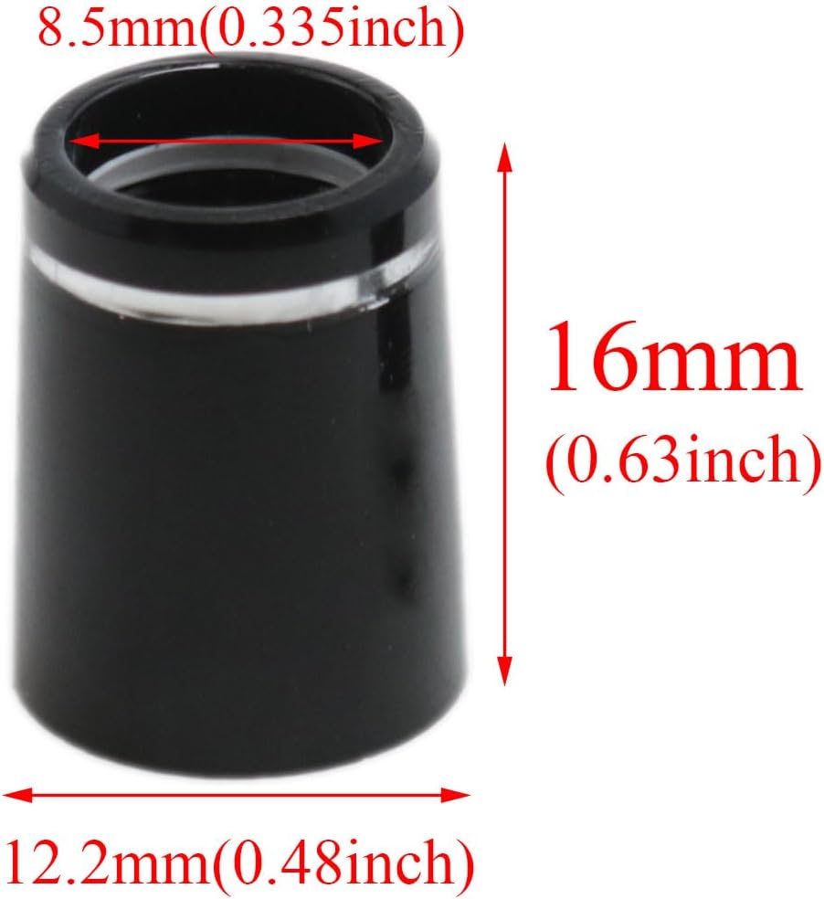 yukata Black Golf Ferrules Golf Club Ferrules Golf Ring Golf Tapered Ferrules 0.335 Golf Club Parts for Most Brands of Irons 10PCS