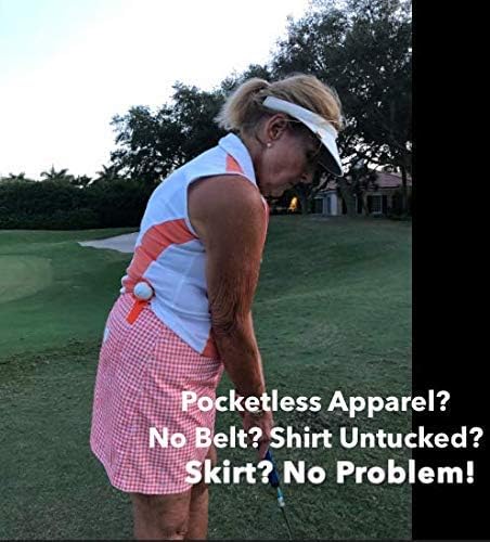 BALL POP Golf Ball Holder & Ball Marker for Waistband and Belt - Unique Golf Accessory Gift for Men, Women, & Kids