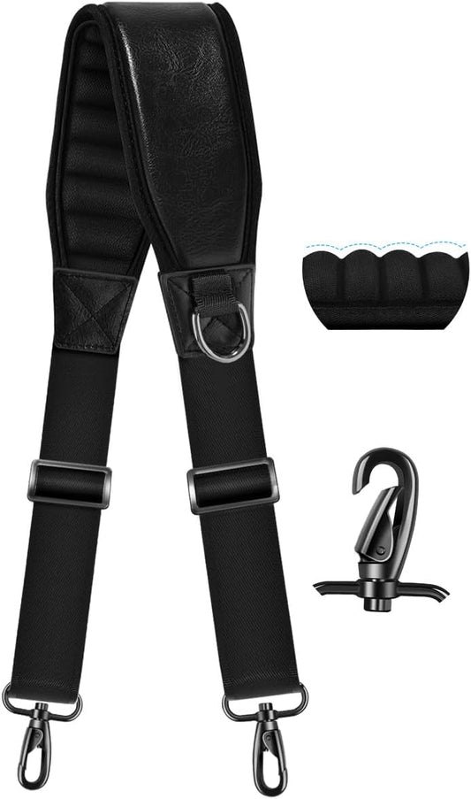 ZINZ 79" Universal Bag Strap with Neoprene Thick Padded, Fixed Pad Strap with Adjustable Buckles and Metal Swivel Hooks