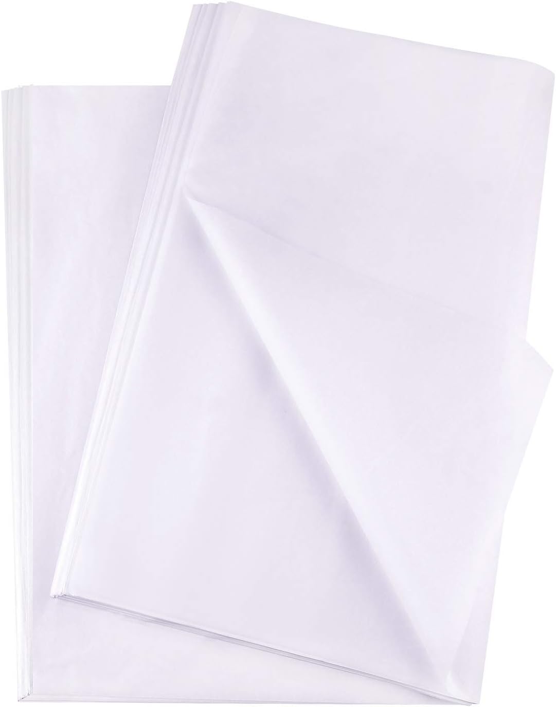 FEPITO 100 Sheets White Tissue Paper Christmas White Gift Wrapping Paper for Xmas Easter Valentine's Day Wrapping Presents Crafts(14 x 20 Inch)