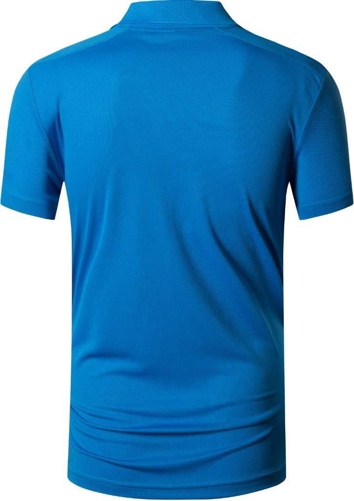 jeansian Men's Sport Outdoor Quick Dry Fit Short Sleeves Polo Tee Shirt Tshirt T-Shirt Tops Golf Tennis Bowling LSL195