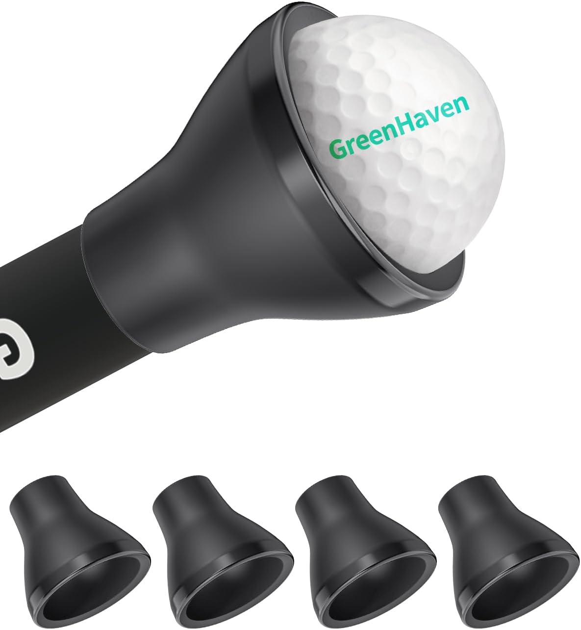 GreenHaven Golf Ball Retriever Grabber for Putters Golf Pick-up Portable Grip Sucker Tool Back Saver for Golfers，3-4 Pack