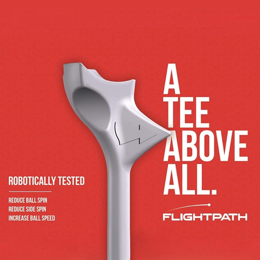Flightpath Diamond Golf Tees – Patented Design to Reduce Spin for Long, Straight Drives – Low-Friction Long Tees, Robotically Tested for Ball Spin – USGA Approved Performance