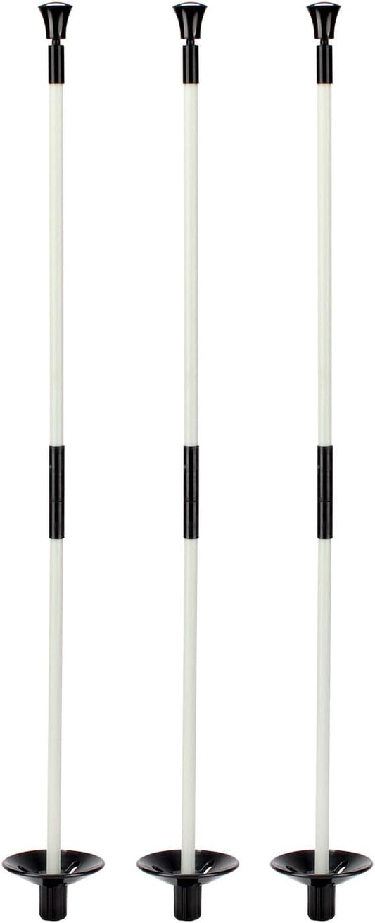 Golf Flagstick, Golf Pole Pin Flagpole Portable Detachable Design, Practice Putting Green Flag Stick for Yard Club, Backyard GolfCourse 3FT Heights Available, 3 Pack