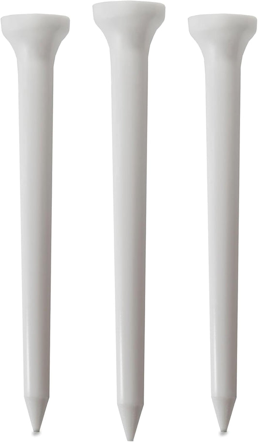 Golf Tees – 3 1/4" Tall – 25 White Golf Tees - Made from Durable Plastic - Golf Accessories for Men and Women - Made in The USA