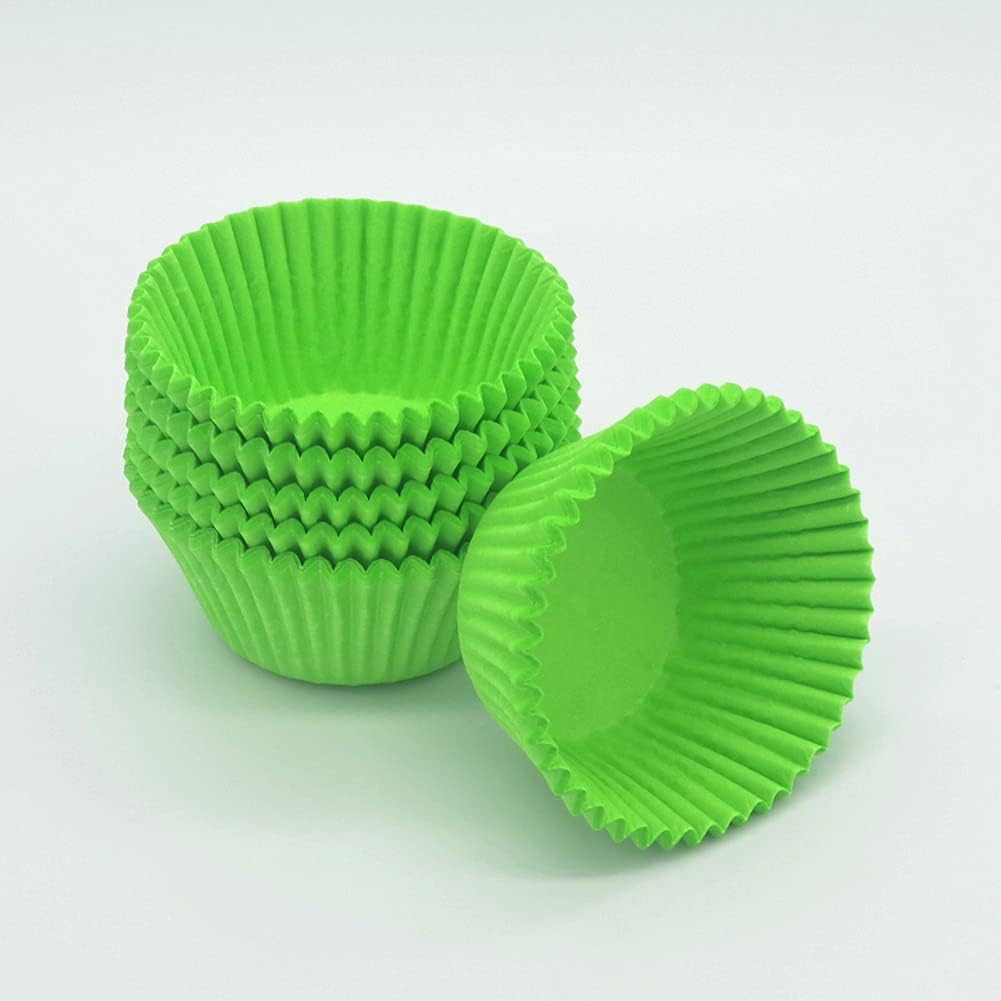 Green Cupcake Liners Greaseproof Paper Standard Baking Cups for Party and More, 150-Count