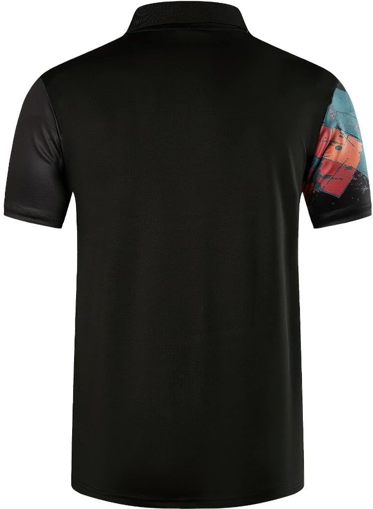 jeansian Men's Sport Outdoor Quick Dry Fit Short Sleeves Polo Tee Shirt Tshirt T-Shirt Tops Golf Tennis Bowling LSL195