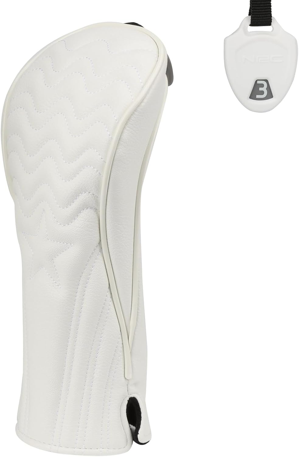 4pcs or 1pc Golf Club Head Covers for Woods, Driver, Fairway, Hybrid – Premium PU Leather with Interchangeable Tags & Magnetic Blade and Mallet Putter Covers