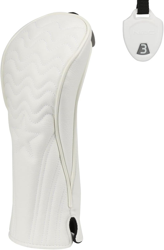 4pcs or 1pc Golf Club Head Covers for Woods, Driver, Fairway, Hybrid – Premium PU Leather with Interchangeable Tags & Magnetic Blade and Mallet Putter Covers