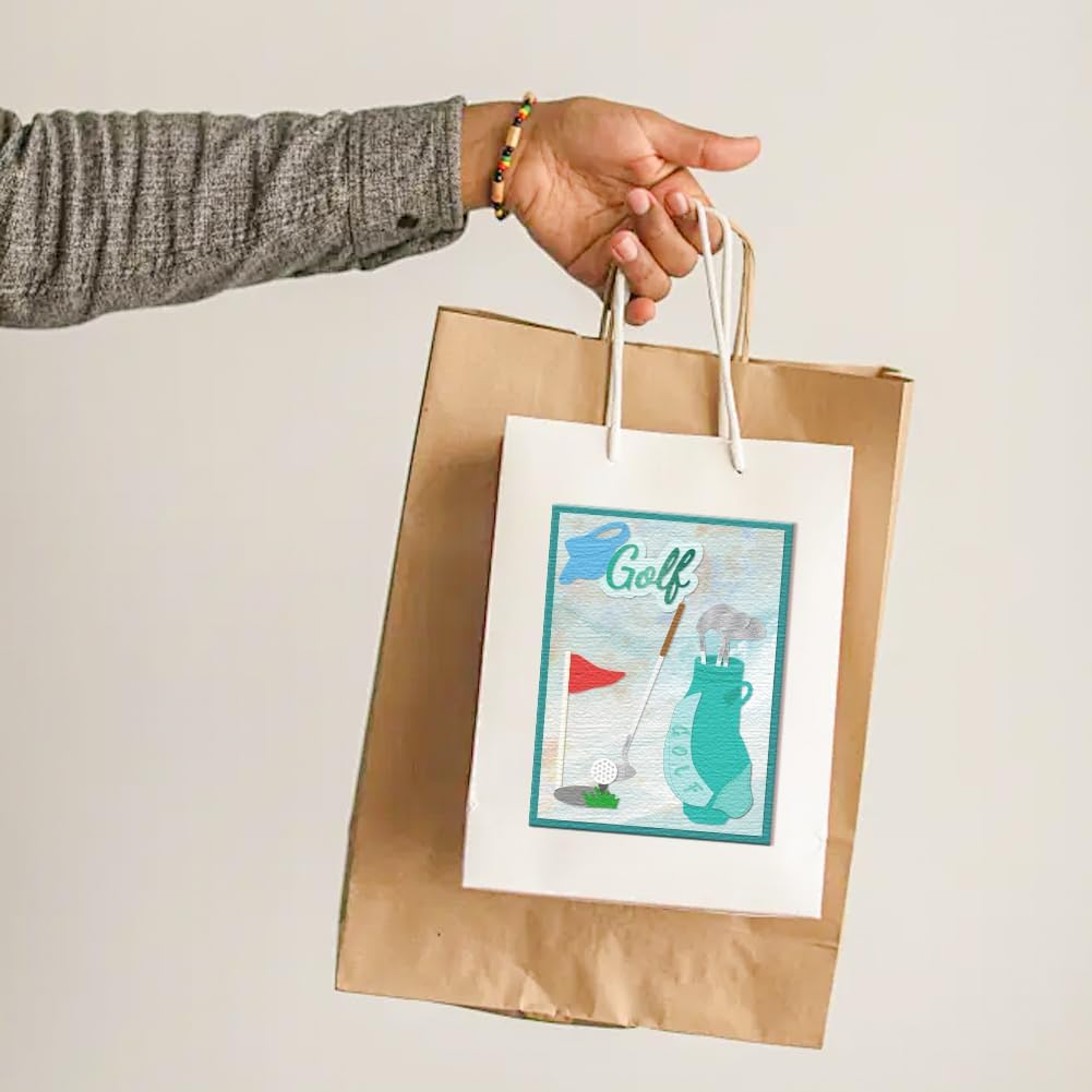 WADORN Golf Metal Cutting Dies, Golfing Theme Carbon Steel Cut Stencils for Scrapbooking Card Making Embossing Stencil Die Cuts Sport Theme Cutting Embossing Stencil for DIY Album Card Paper Craft