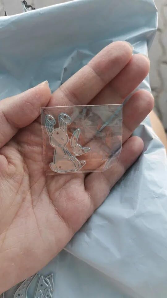 Lapoo Metal Cutting Die for Scrapbooking, 3D Backgrounds Frame New Cutting Dies DIY Album Card Making Decor Paper Metal Die Cuts Party Wedding Decorations (The Easter Bunny 1.6 x 1.1 in)