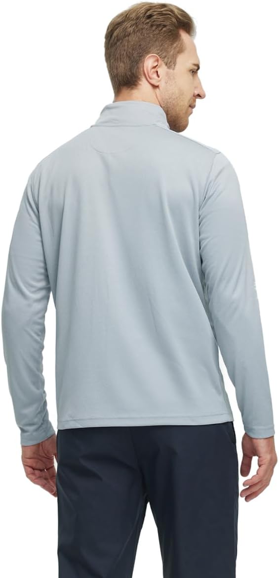 M MAELREG Quarter Zip Golf Pullover Men Dry Fit Long Sleeve Performance Wicking Mock Neck 1/4 Zip Pullover Mens Sweatshirt