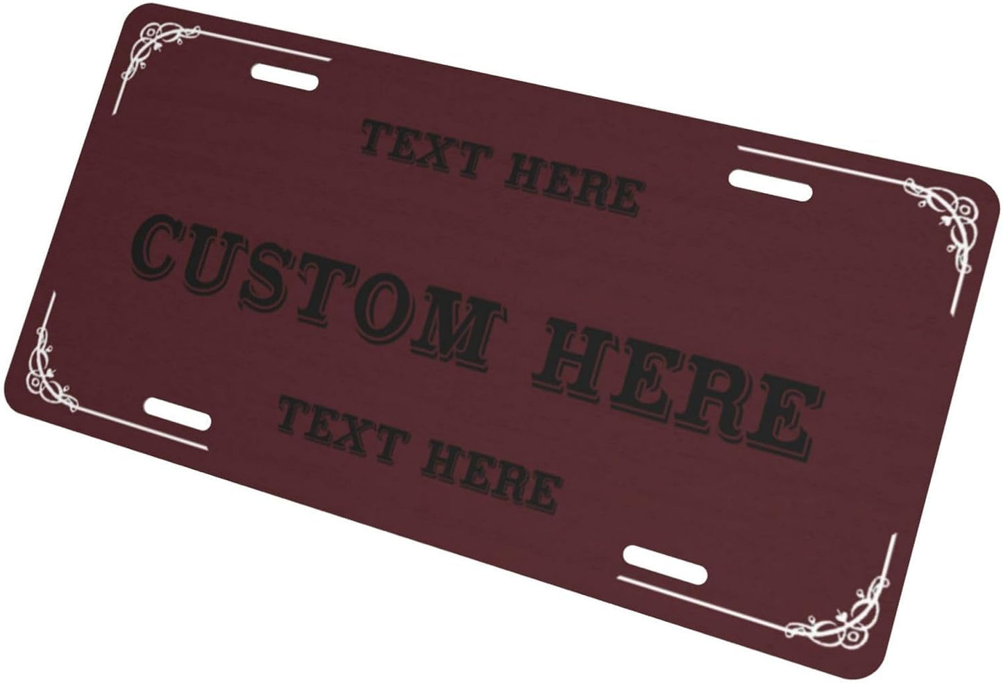 Custom Personalized Text Image Photo Design Customized Tag Aluminum License Plates for Front of Car 6x12 Inch-7