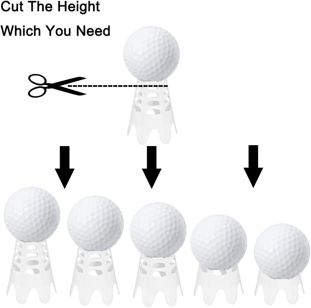 Plastic Golf Tees, Golf Simulator Tees for Home, Outdoor Indoor Golf Tees Simulator Practice Training, Golf Mat Tees for Winter Turf and Driving Range