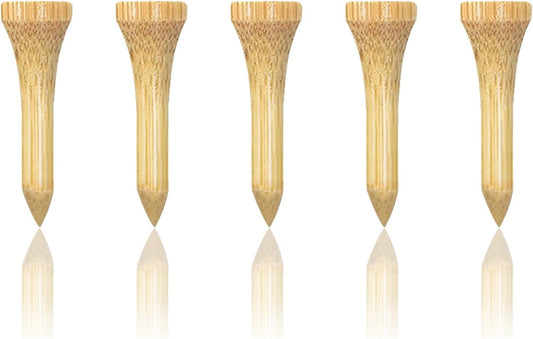 Wooden Golf Tees 3-1/4", 2-3/4", 1-1/2" Available,100 Count (Natural Color, White, Black, Blue, Red, Pink)