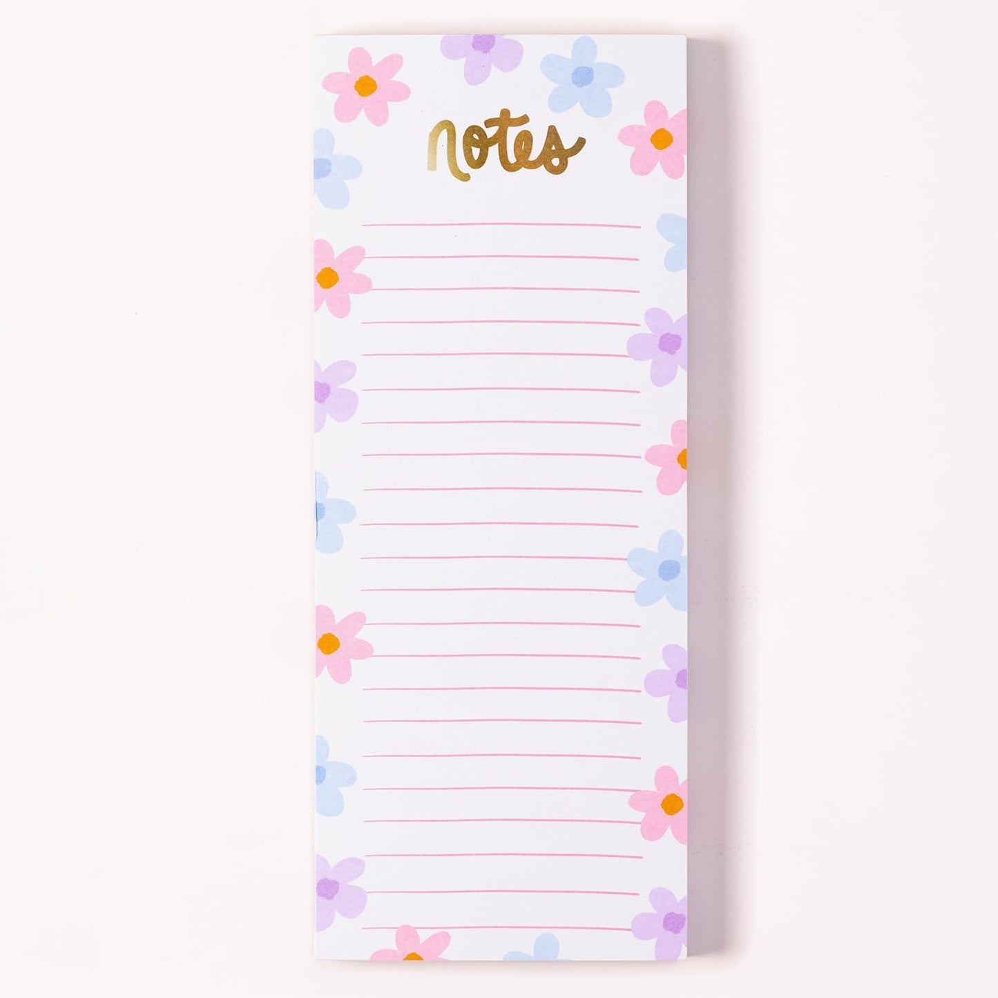 WORLD TRAVELER Eccolo Dayna Lee To Do List Notepad, Plump Daisy To Do Magnetic Shopping List Pad for Fridge and Home, Lined Message Pad for Kitchen, 100 Pull-Off Sheets (4x10 Inches)