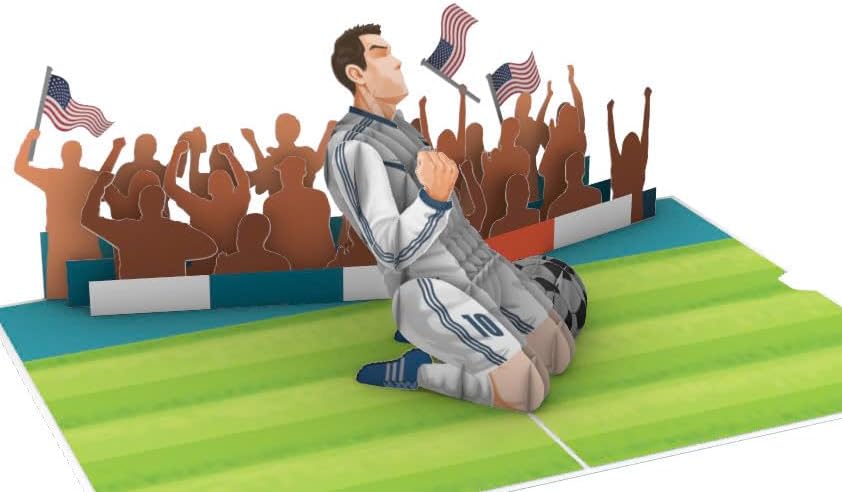 3D Popup Card of Soccer Player, Paper Art & Handicraft, Greeting Card, Birthday, Anniversary, Christmas, Fathers Day Card, Handmade Gift For Him, Men, Dad, Son, Boyfriend, Husband