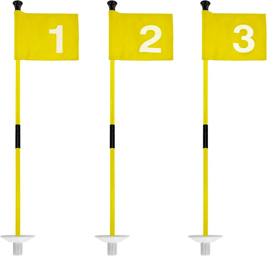 olf Flagstick with Flag Surface - Portable Design, Ideal for Yard Practice Putting Green