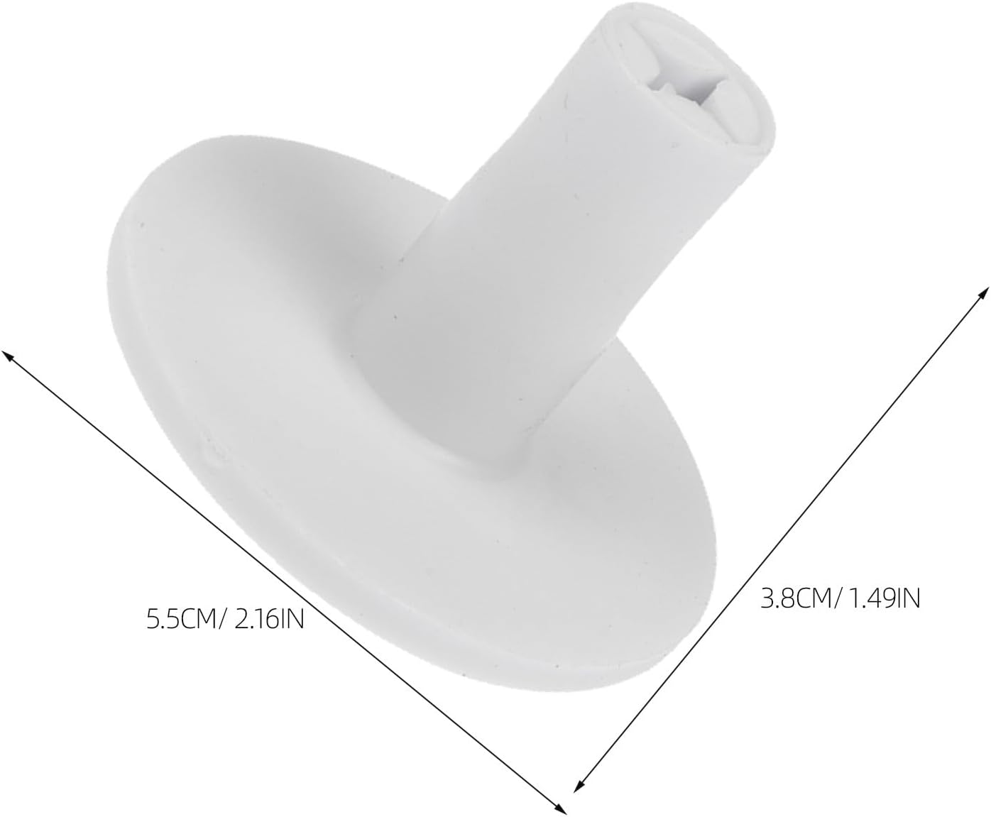 8pcs Rubber Golf Tees: 38mm White Stable Holder for Range Training - Excellent Durability and Stability Rubber Tees - Golf Hitting Practice Equipment