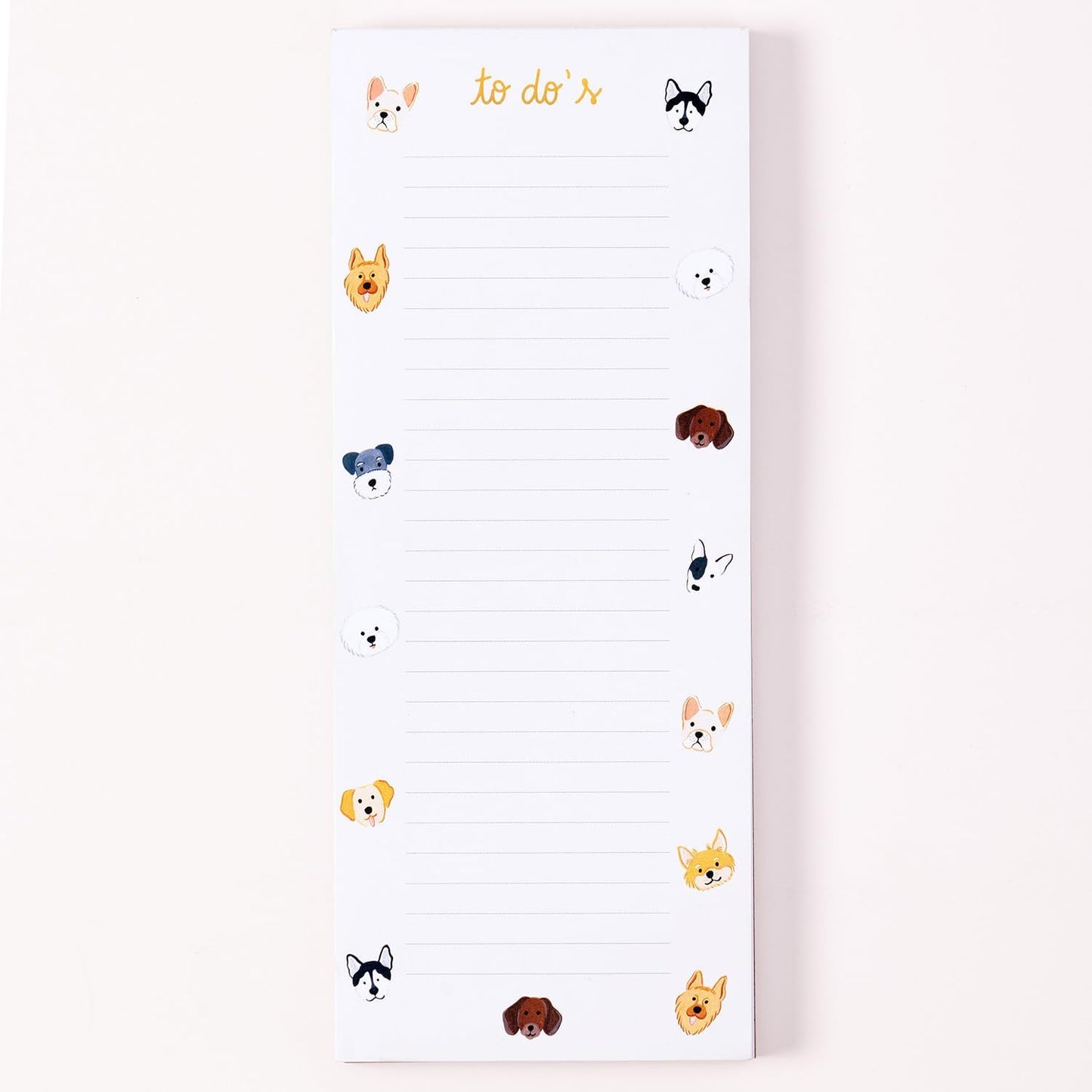 WORLD TRAVELER Eccolo To Do List Notepad, Good Boy To Do Magnetic Shopping List Pad for Fridge and Home, Lined Message Pad for Kitchen, 100 Pull-Off Sheets (4x10 Inches