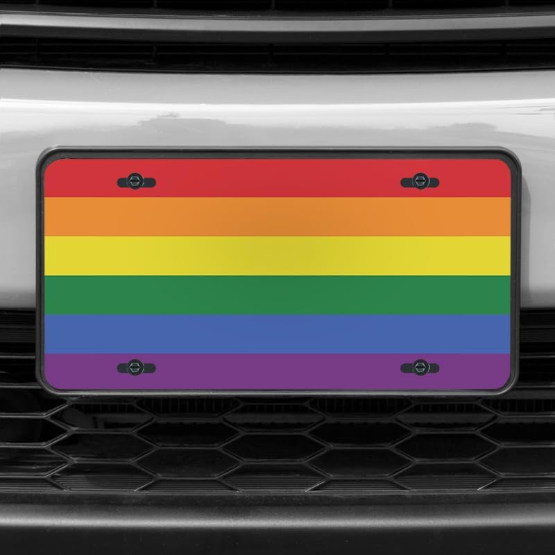 Unique Vanity License Plates | 16 Individual Designs | 3 Sizes (Automobile, Golf Cart, Motorcycle/Bike) | Made in U.S.A. | Custom Car Tags (Pride, Golf Cart (7" x 4"))