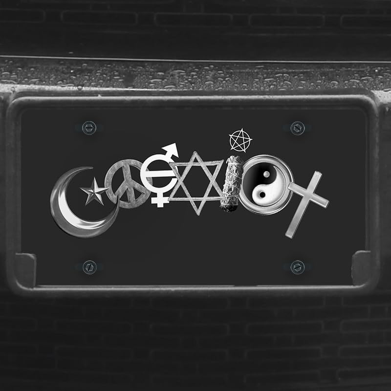 Unique Vanity License Plates | 16 Individual Designs | 3 Sizes (Automobile, Golf Cart, Motorcycle/Bike) | Made in U.S.A. | Custom Car Tags (Coexist, Golf Cart (7" x 4"))