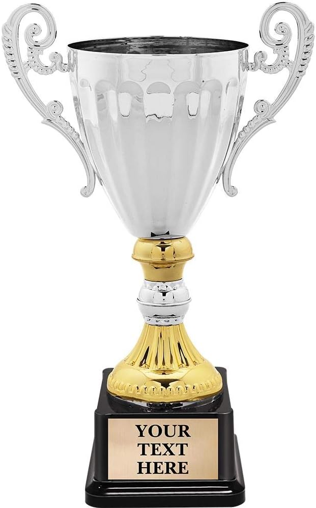 Crown Awards Accolade Cup Trophies, 15.25" Silver and Gold Cup Trophy with Custom Engraving