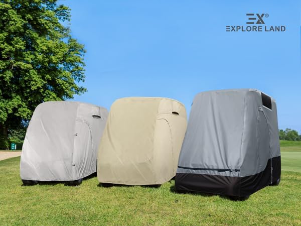 Explore Land Waterproof Golf Cart Cover Universal Fits for Most Brand 2/4/6 Passenger Car