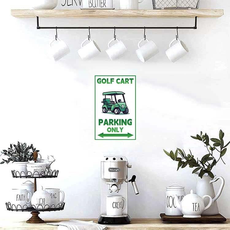 Golf Cart Decor Vintage Golf Cart Parking Only Tin Sign Retro Golf Decor Plaque Gifts For Golf Lovers Garage Man Cave 8x12 Inch