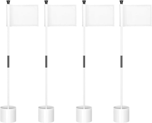 KINGTOP Golf Flagstick Mini, Putting Green Flag for Yard, All 3 Feet, Double-Sided Numbered Golf Flags, Golf Pin Flag Hole Cup Set, Portable 2-Section Design, Gifts Idea