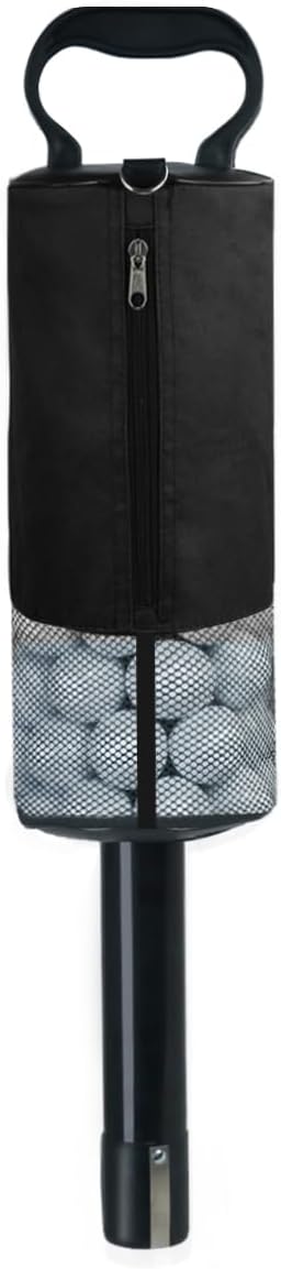 HOW TRUE Golf Ball Retriever, Portable Shag Bag Golf Ball Pick Up with Removable Plastic Tube, Pocket Shagger Storage