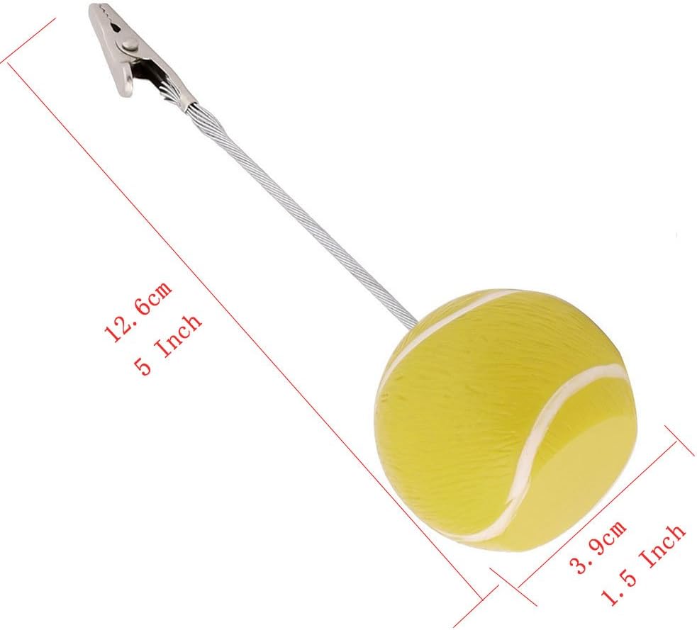 Xiaoyztan Tennis Clip for Table, Place Card Stand Holder, 5 Inch Height Memo Clip, Number Card Holder, Name Card Table Stand Decorations for Home Office Desk Sports Party Wedding Ceremony, 5 Pcs