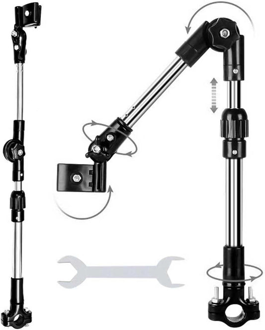 SHERY Adjustable Umbrella Holder Stand for Patio Outdoor Wrenches Universal Clip Wheelchair Umbrella Mount Holder for Stroller, Golf Cart, Beach Chair, Bicycle, Bleacher